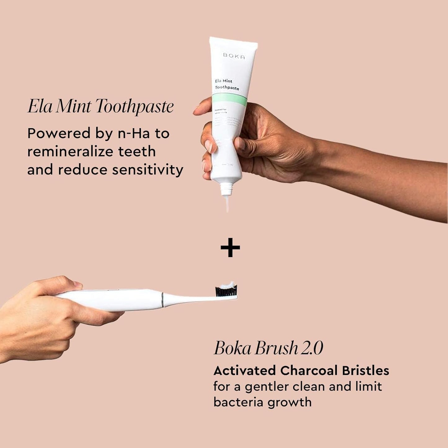 Fluoride Free Toothpaste Nano Hydroxyapatite, Stocking Stuffers Remineralizing, Whitening - Dentist Recommended for Adult, Kids Oral Care Ela Mint Flavor, 4 Fl Oz 1Pk US Manufactured