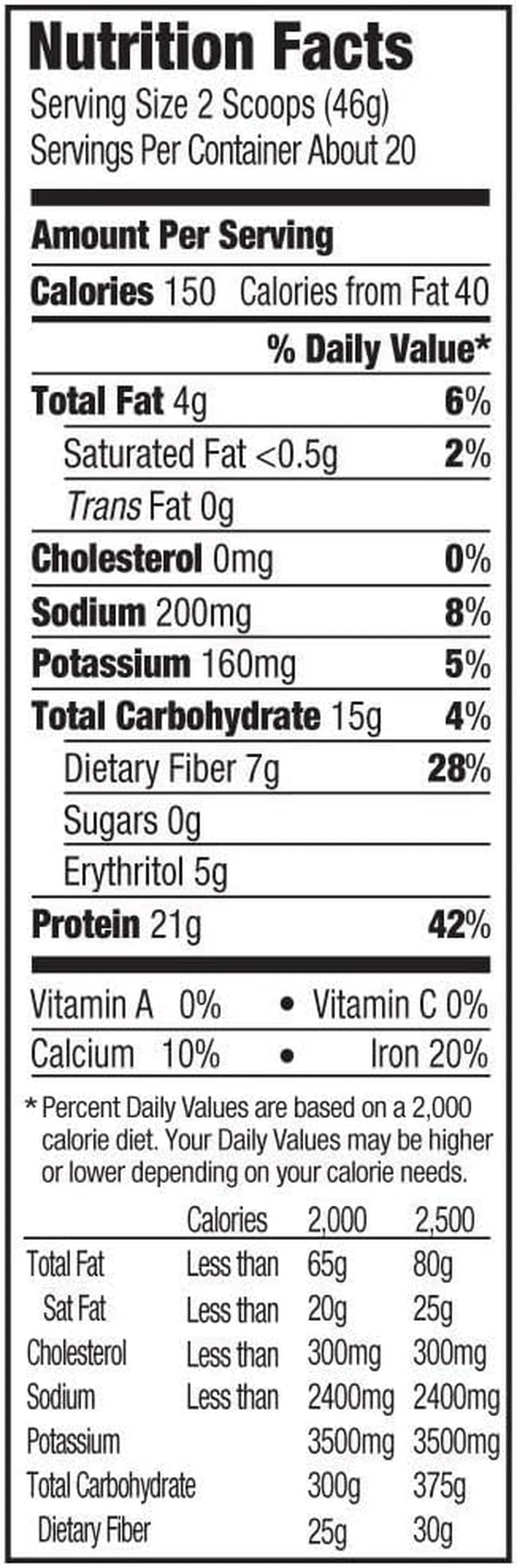 Organic Vegan Protein Powder, Creamy Chocolate Fudge - 21G Plant Protein, 7G Prebiotic Fiber, Low Net Carb, No Lactose Ingredients, No Added Sugar, Non-Gmo, for Shakes & Smoothies, 2.03 Lb