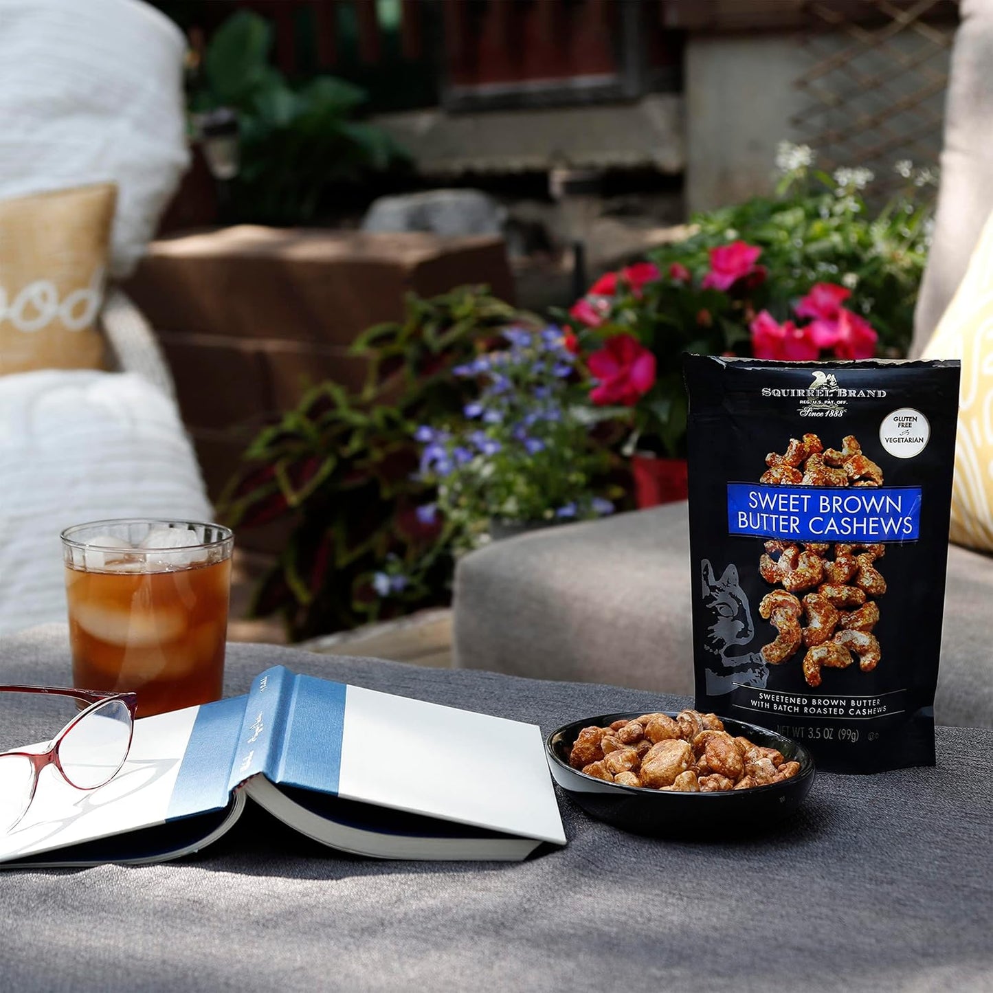 Sweet Brown Butter Cashews, 3.5 Ounces Resealable Bag, Gluten Free, Vegetarian