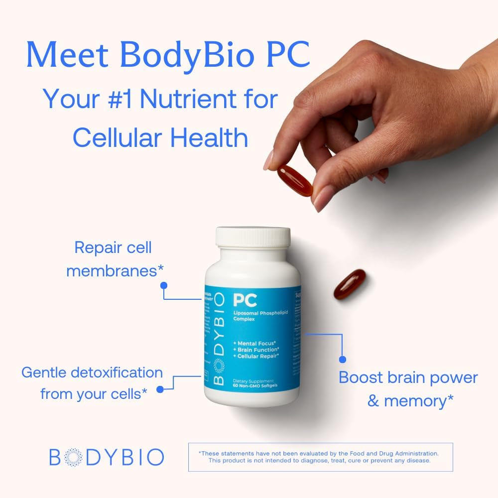 Phosphatidylcholine 60 Softgels - Nootropic Booster for Brain Health - Mental Clarity for Focus and Memory - Neuroprotection for Healthy Aging