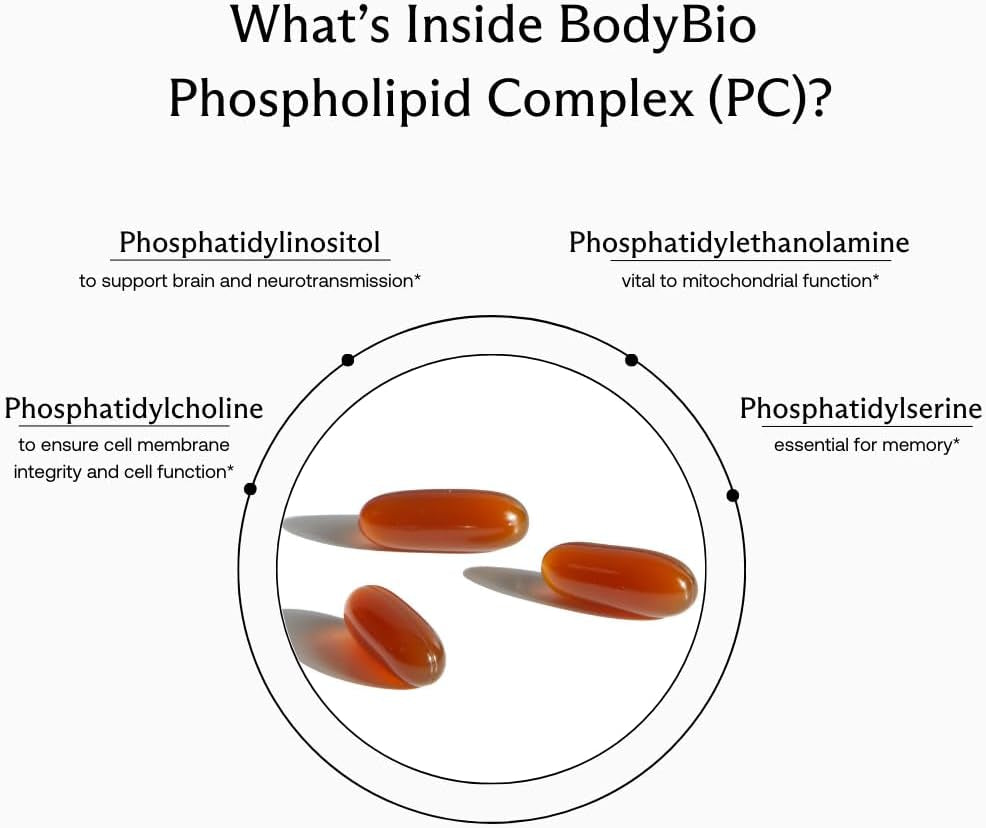 Phosphatidylcholine 60 Softgels - Nootropic Booster for Brain Health - Mental Clarity for Focus and Memory - Neuroprotection for Healthy Aging
