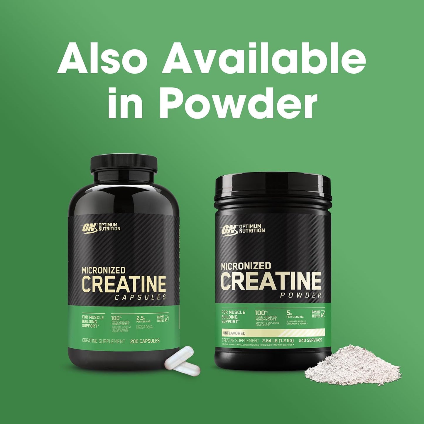 Micronized Creatine Monohydrate Capsules, Keto Friendly, 2500Mg, 300 Capsules (Packaging May Vary)