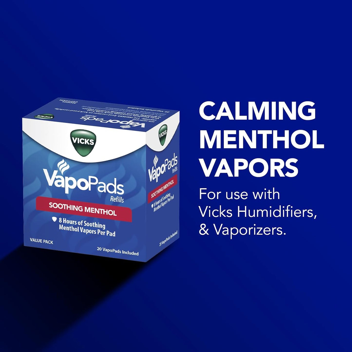 Vapopads, 20 Count – Vapopads, 20 Count Refill Scent Pads – Soothing Menthol Vapor Pads for Humidifiers, Vaporizers, Waterless Vaporizers, and Plug-Ins, FSA and HSA Eligible