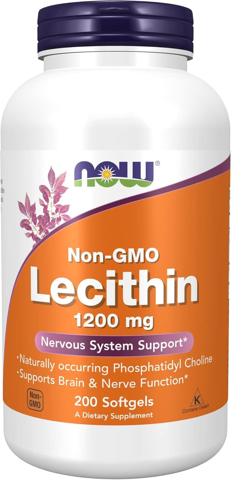 Supplements, Lecithin 1200 Mg with Naturally Occurring Phosphatidyl Choline, 200 Softgels