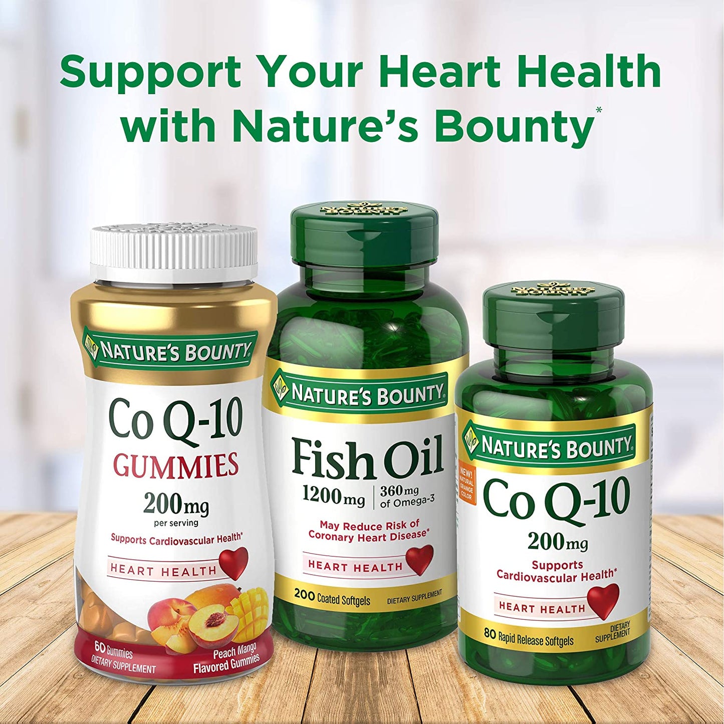 Fish Oil, Supports Heart Health, 2400Mg, Coated Softgels, 90 Ct.