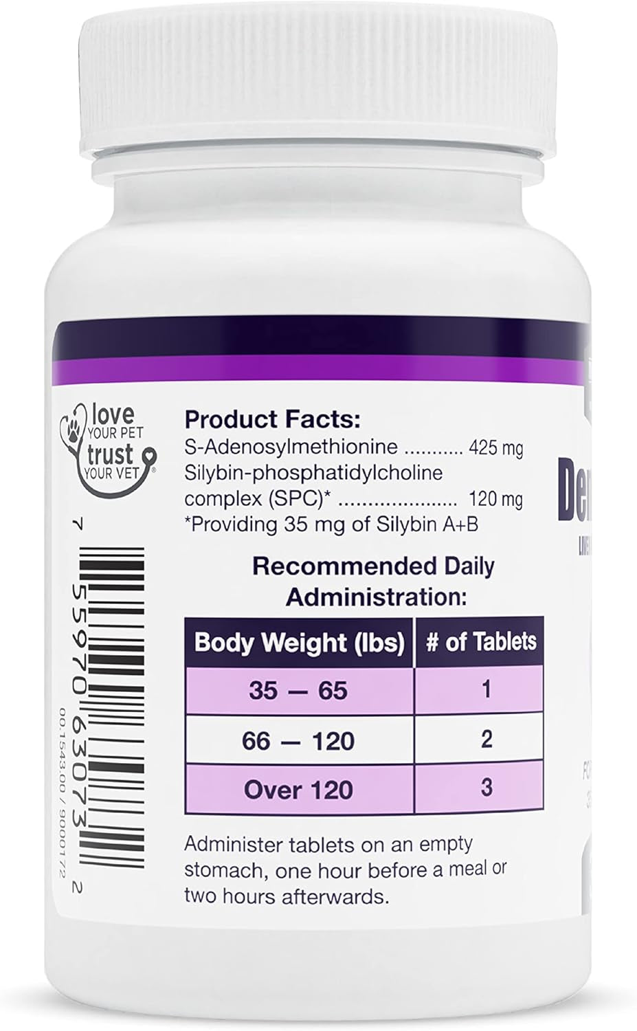 Denamarin Liver Health Supplement for Large Dogs - with S-Adenosylmethionine (Same) and Silybin, 30 Tablets(Pack of 1)