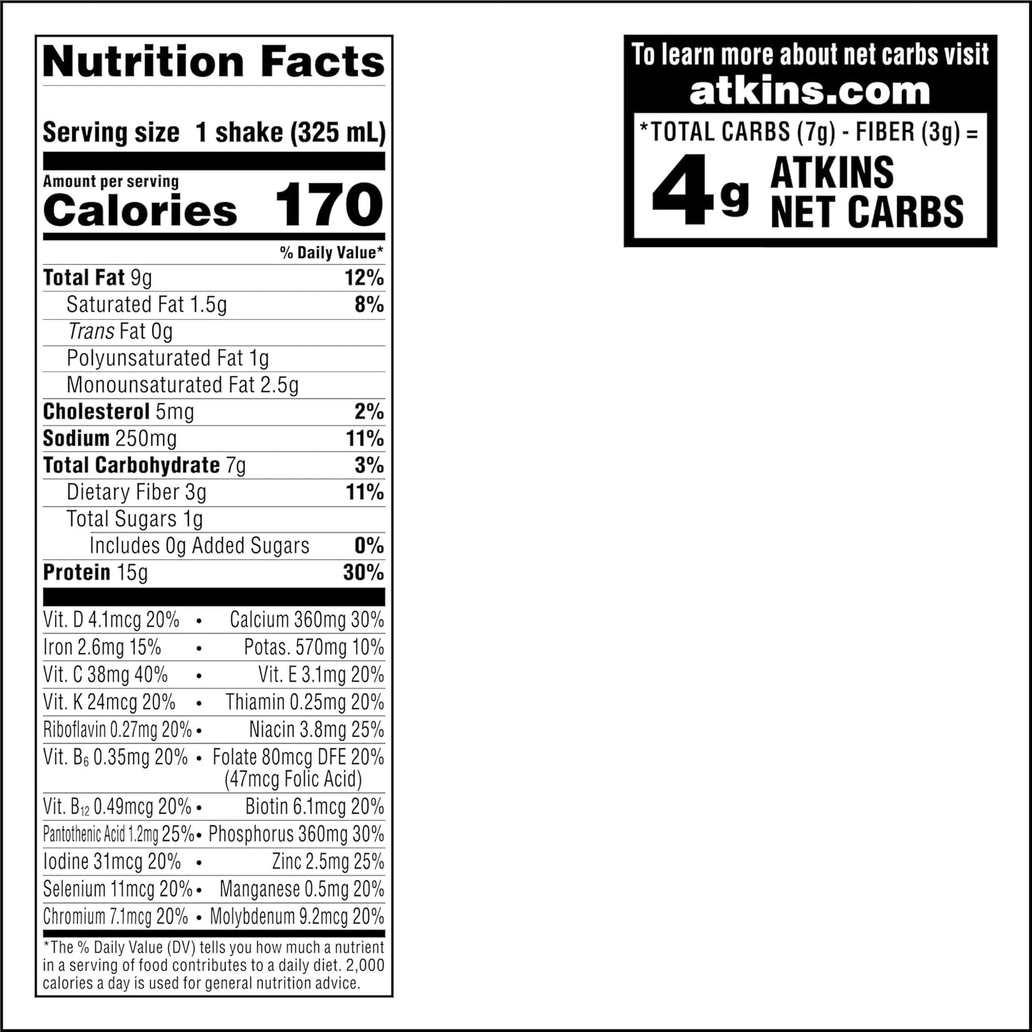 Mocha Latte Iced Coffee Protein Shake, 15G Protein, Low Glycemic, 4G Net Carb, 1G Sugar, Keto Friendly