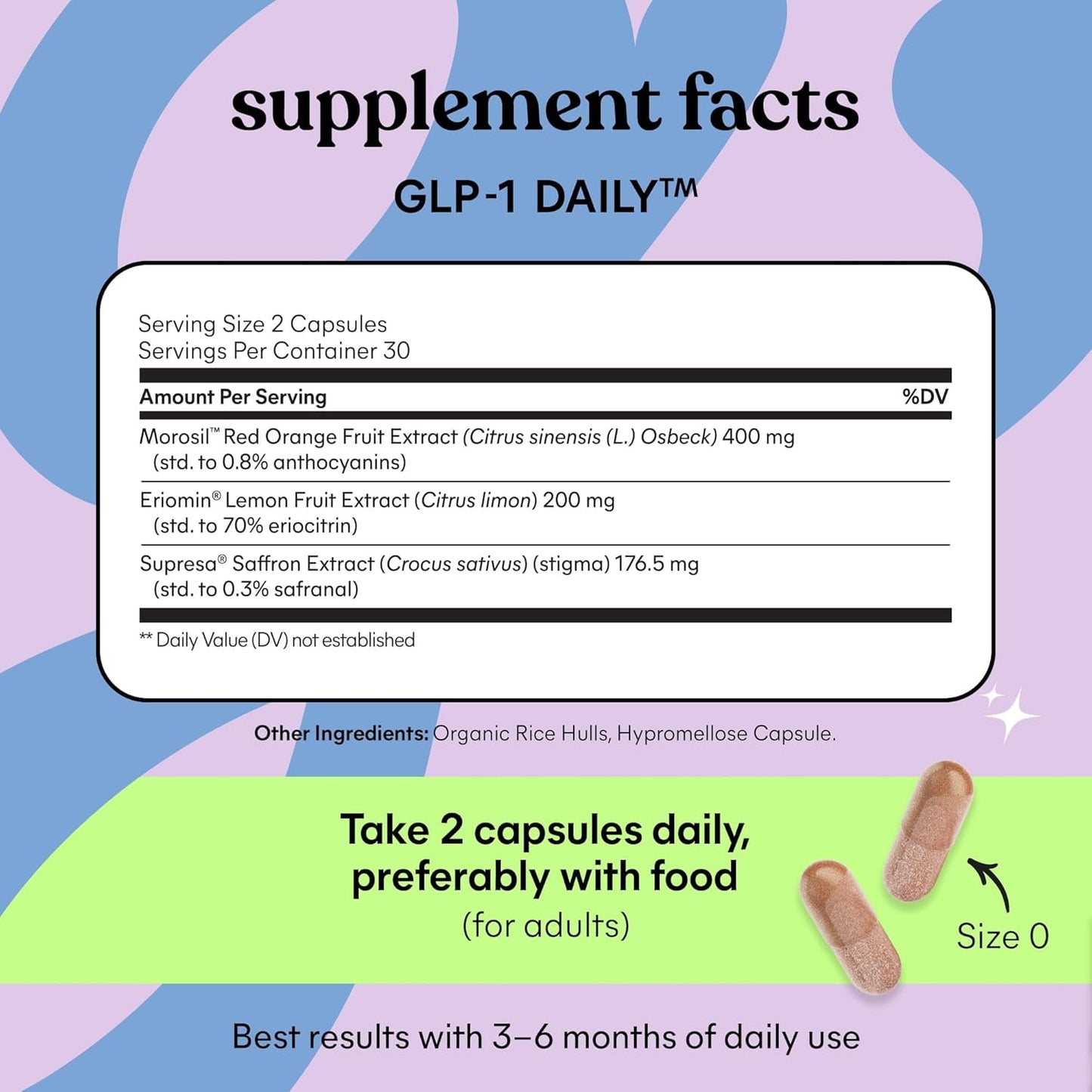 GLP-1 Daily, Reduce Hunger & Cravings, Boost GLP-1 Production, Support Fat Loss and Weight Management with Clinically Studied Ingredients, 1 Month Supply (60 Capsules)
