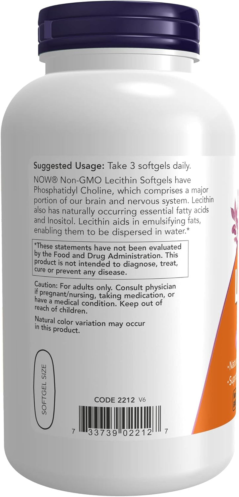 Supplements, Lecithin 1200 Mg with Naturally Occurring Phosphatidyl Choline, 200 Softgels