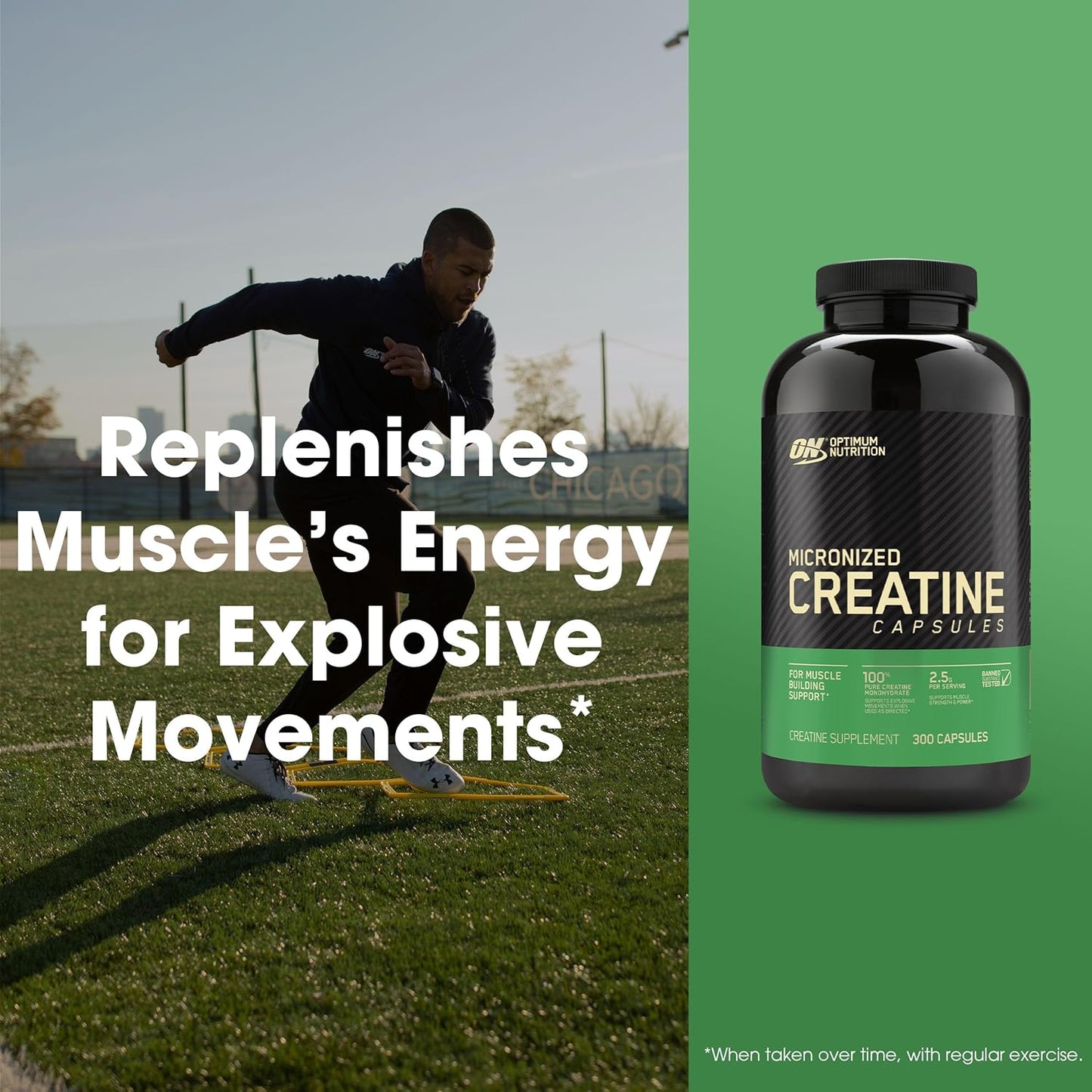 Micronized Creatine Monohydrate Capsules, Keto Friendly, 2500Mg, 300 Capsules (Packaging May Vary)