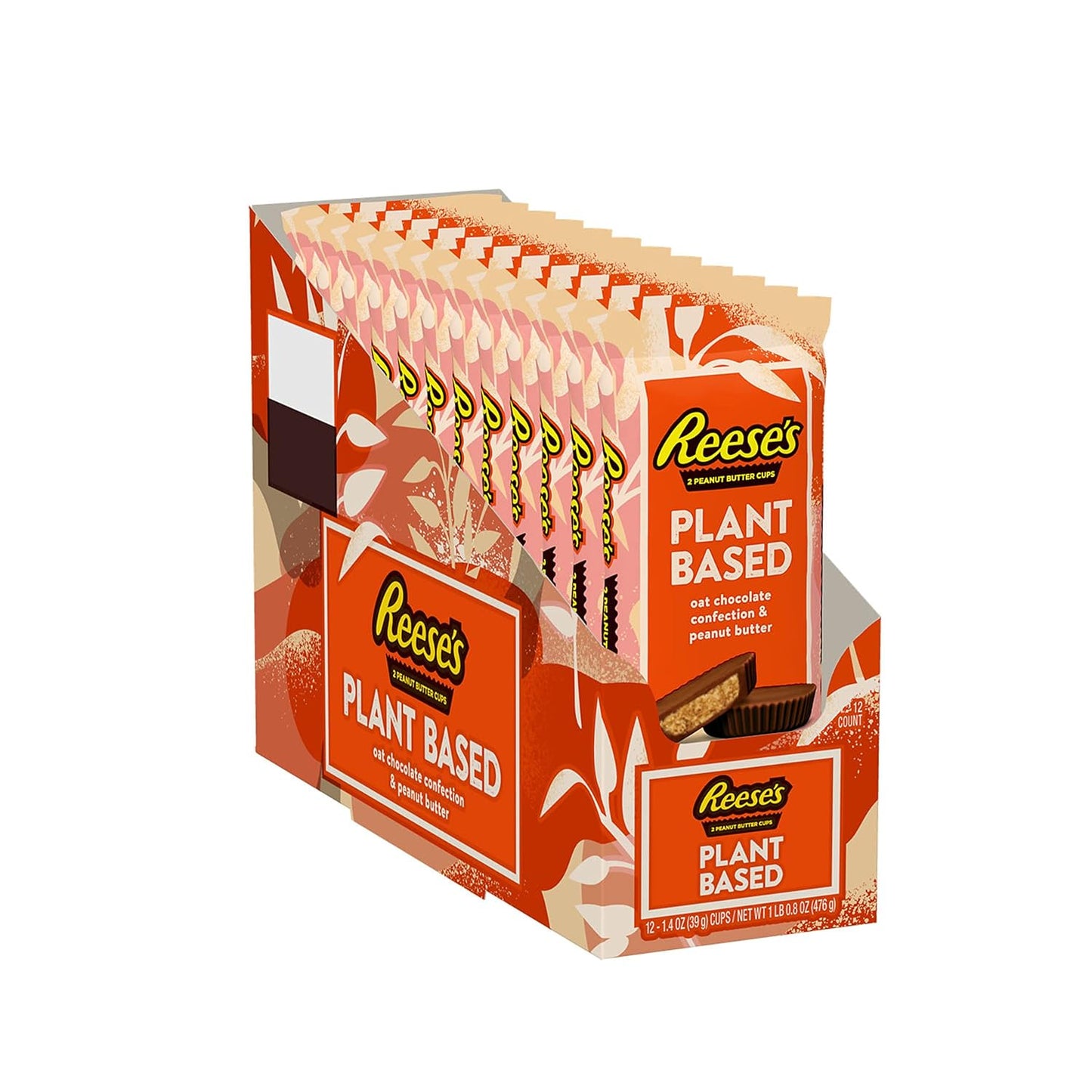 Plant Based Oat Chocolate Confection Peanut Butter Cups, Candy Packs, 1.4 Oz (12 Count)