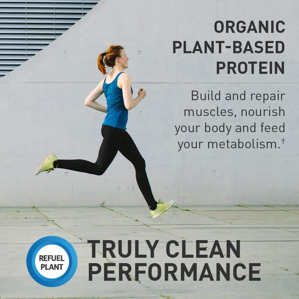 Organic Vegan Protein Powder, Vanilla Protein Powder with Probiotics, Bcaas, 30G Plant Protein, NSF Certified, Gluten Free & Sport, Non GMO, Sport Protein Powder - 19 Servings