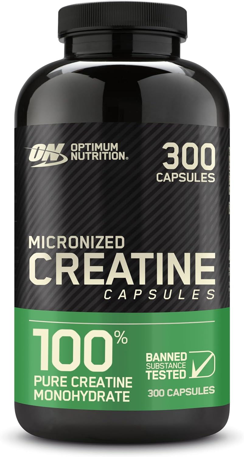 Micronized Creatine Monohydrate Capsules, Keto Friendly, 2500Mg, 300 Capsules (Packaging May Vary)