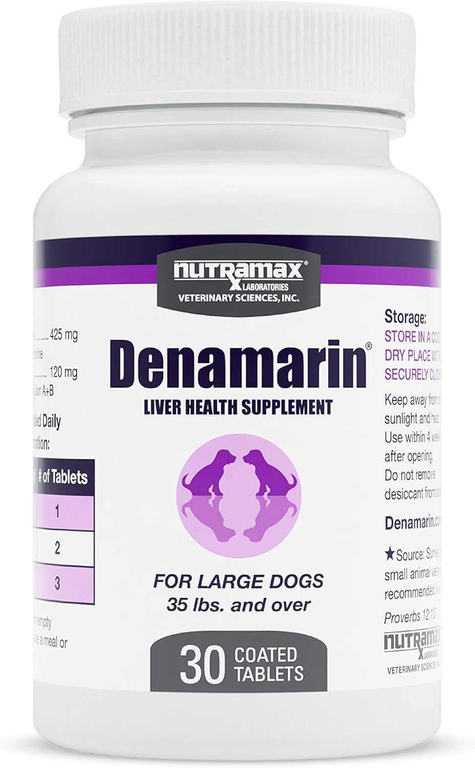 Denamarin Liver Health Supplement for Large Dogs - with S-Adenosylmethionine (Same) and Silybin, 30 Tablets(Pack of 1)