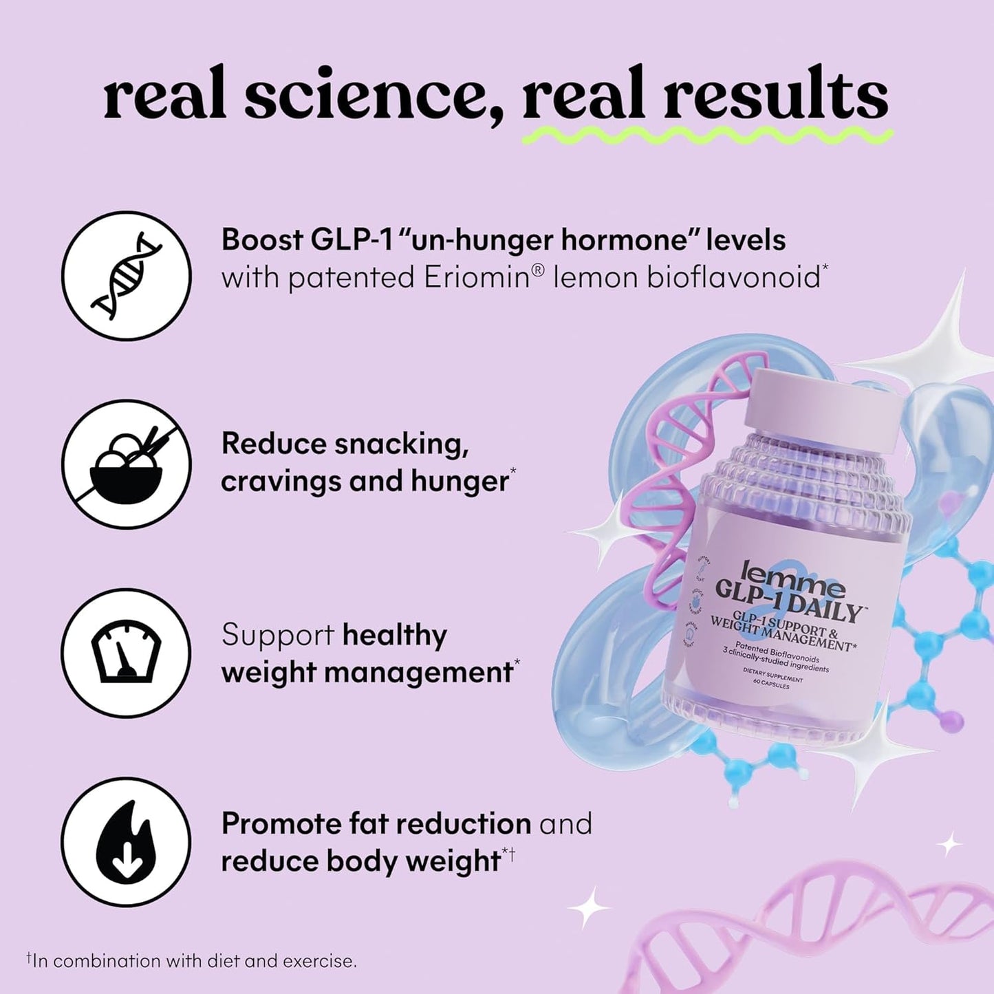 GLP-1 Daily, Reduce Hunger & Cravings, Boost GLP-1 Production, Support Fat Loss and Weight Management with Clinically Studied Ingredients, 1 Month Supply (60 Capsules)