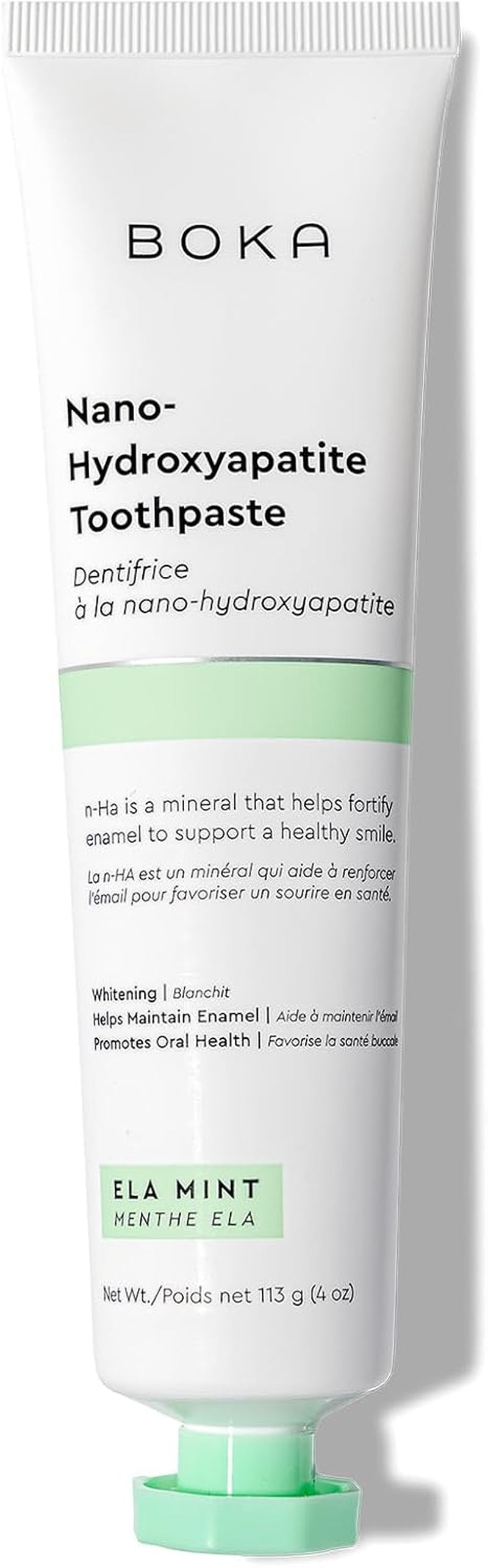 Fluoride Free Toothpaste Nano Hydroxyapatite, Stocking Stuffers Remineralizing, Whitening - Dentist Recommended for Adult, Kids Oral Care Ela Mint Flavor, 4 Fl Oz 1Pk US Manufactured