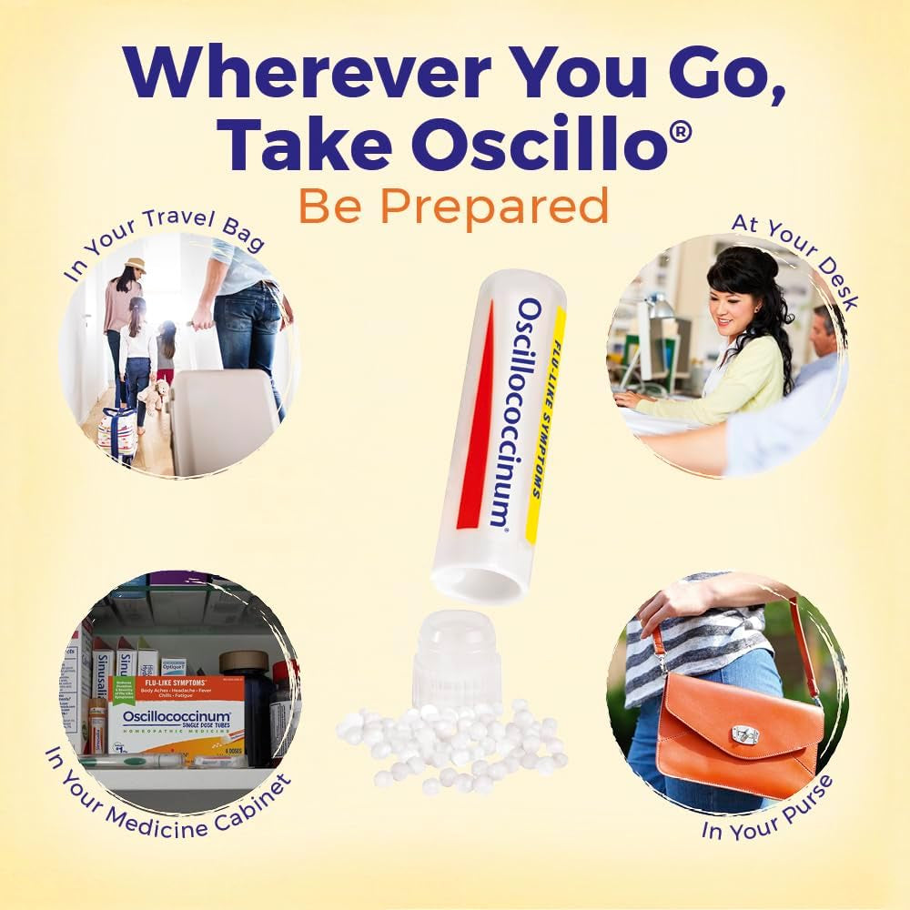 Oscillococcinum for Relief from Flu-Like Symptoms of Body Aches, Headache, Fever, Chills, and Fatigue - 30 Count