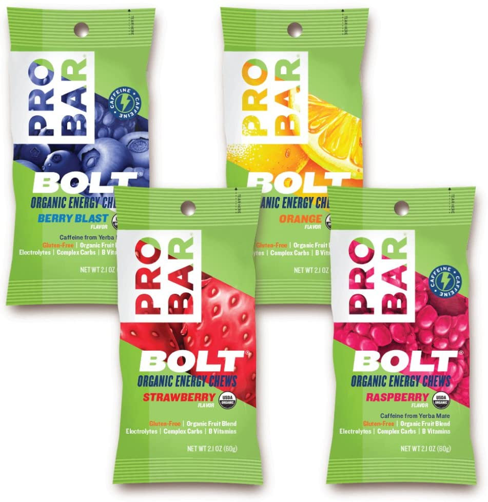 - Bolt Organic Energy Chews, Variety Pack, 7 Count - USDA Organic, Gluten-Free, Fast Fuel Gummies (Discontinued