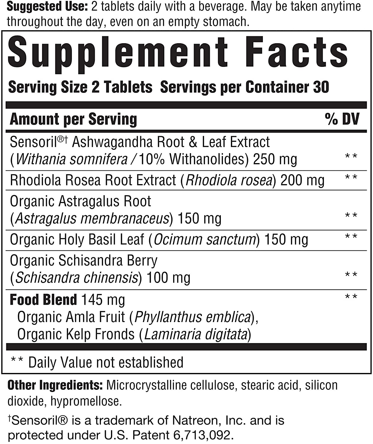 , Adrenal Response, Herbal Supplement, Non-Gmo, Vegetarian, 60 Tablets (30 Servings)