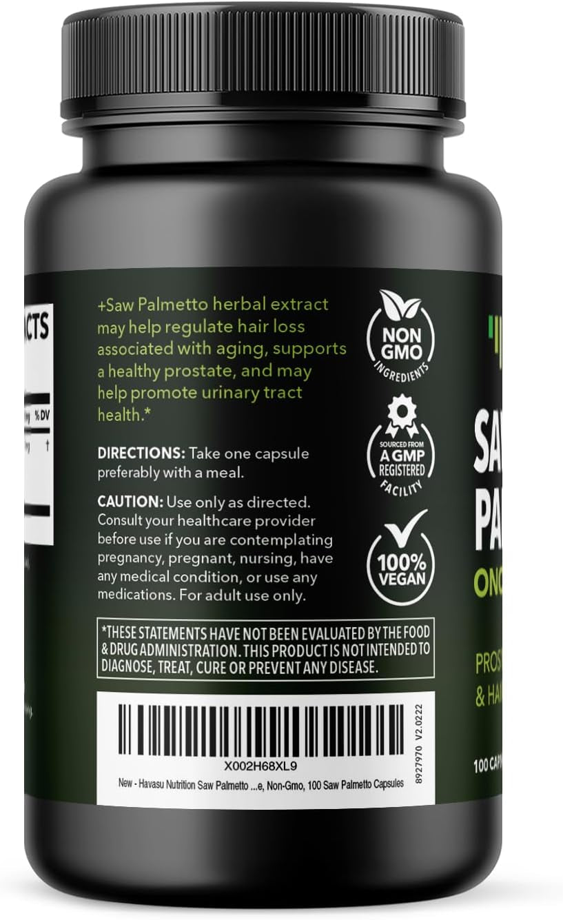 Saw Palmetto for Men Prostate Supplement - Prostate Support Supplement for Men'S Health - Potent Saw Palmetto for DHT, Urinary and Prostate Health - over 3 Month Supply Saw Palmetto Supplement