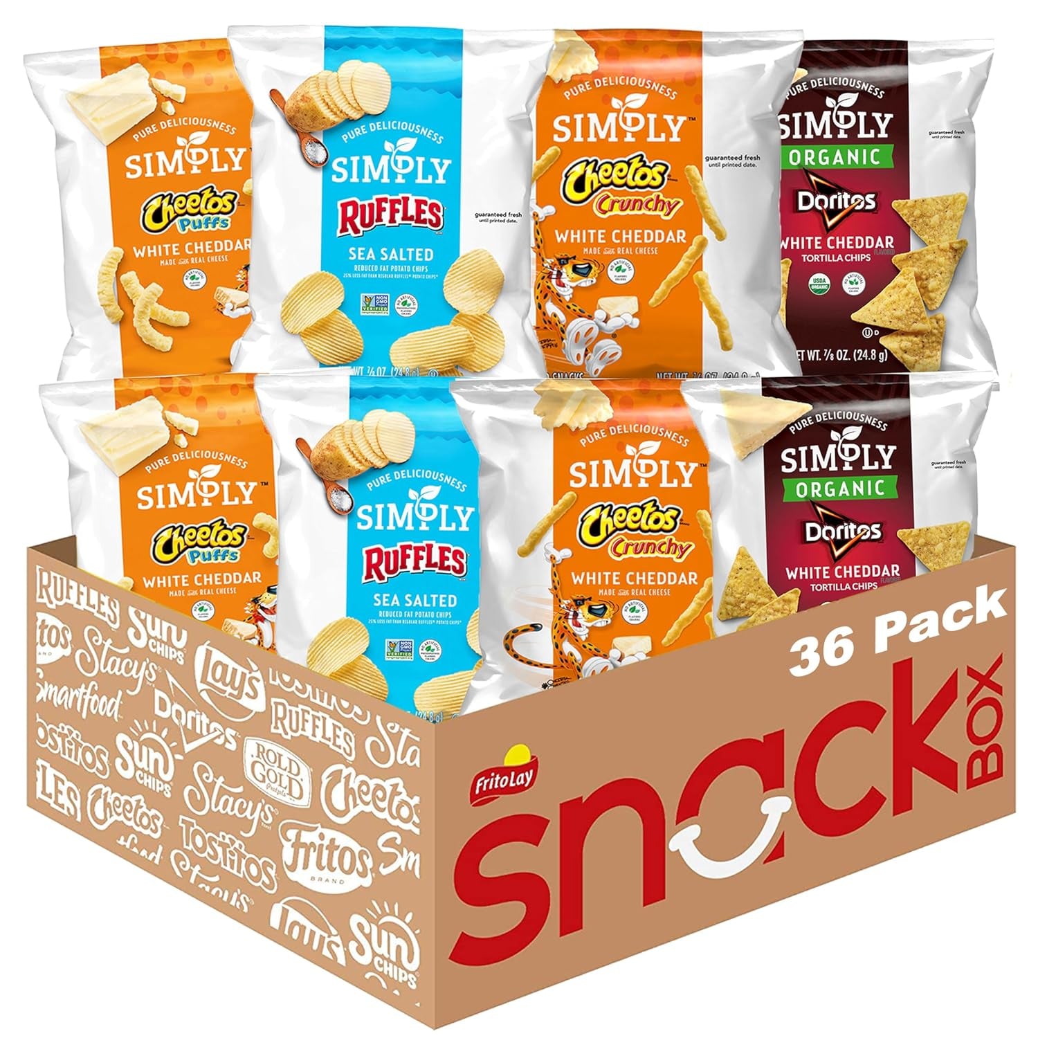 , Variety Pack Snacks, 0.875 Ounce (Pack of 36)