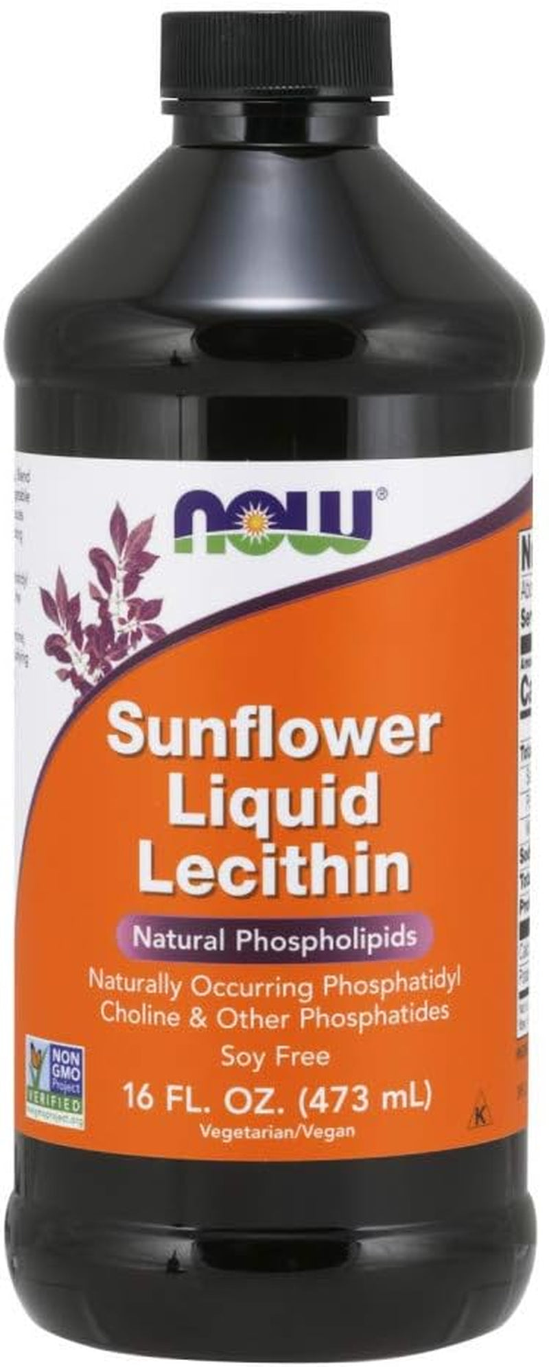 Supplements, Sunflower Lecithin with Naturally Occurring Phosphatidyl Choline and Other Phosphatides, Liquid, 16-Ounce