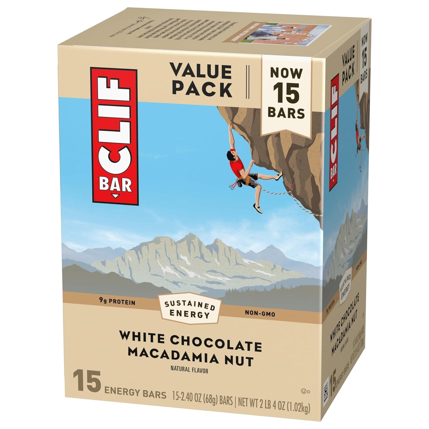 - White Chocolate Macadamia Nut Flavor - Made with Organic Oats - 9G Protein - Non-Gmo - Plant Based - Energy Bars - 2.4 Oz. (15 Pack)