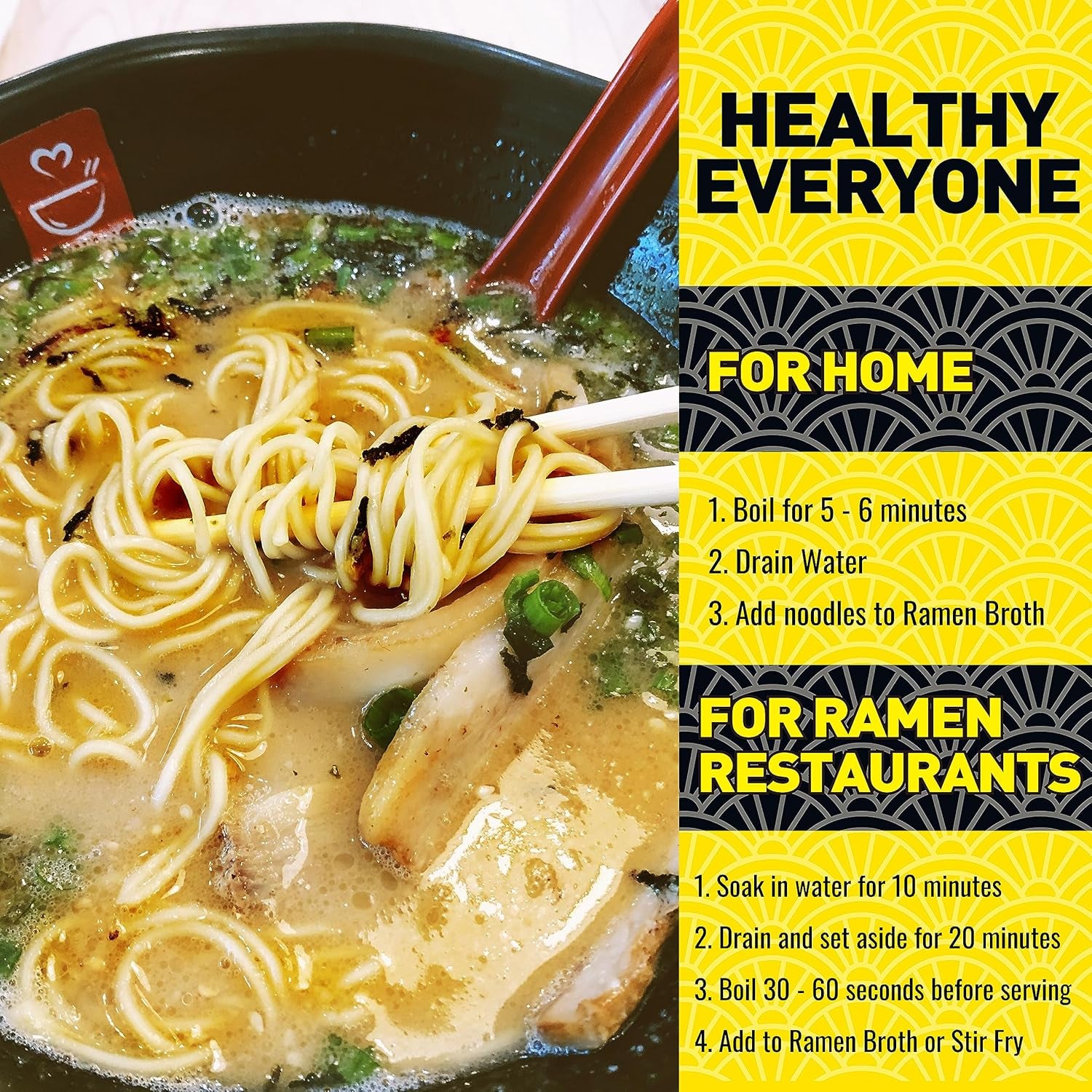 Gluten Free Ramen Noodles Low Sodium Ramen (10 Pieces) Plain Ramen Noodles. Restaurant Grade. Japanese Healthy Ramen Noodles from Brown Rice