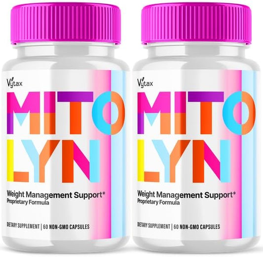 (2 Pack) Mitolyn Capsules, Mitolyn Loss Pills Supplement Advanced Formula, Official Mito Lyn Mitolin Keto Maximum Strength All Natural Dietary Support Daily Vitamin, Pure Blend Reviews (120 Capsules)