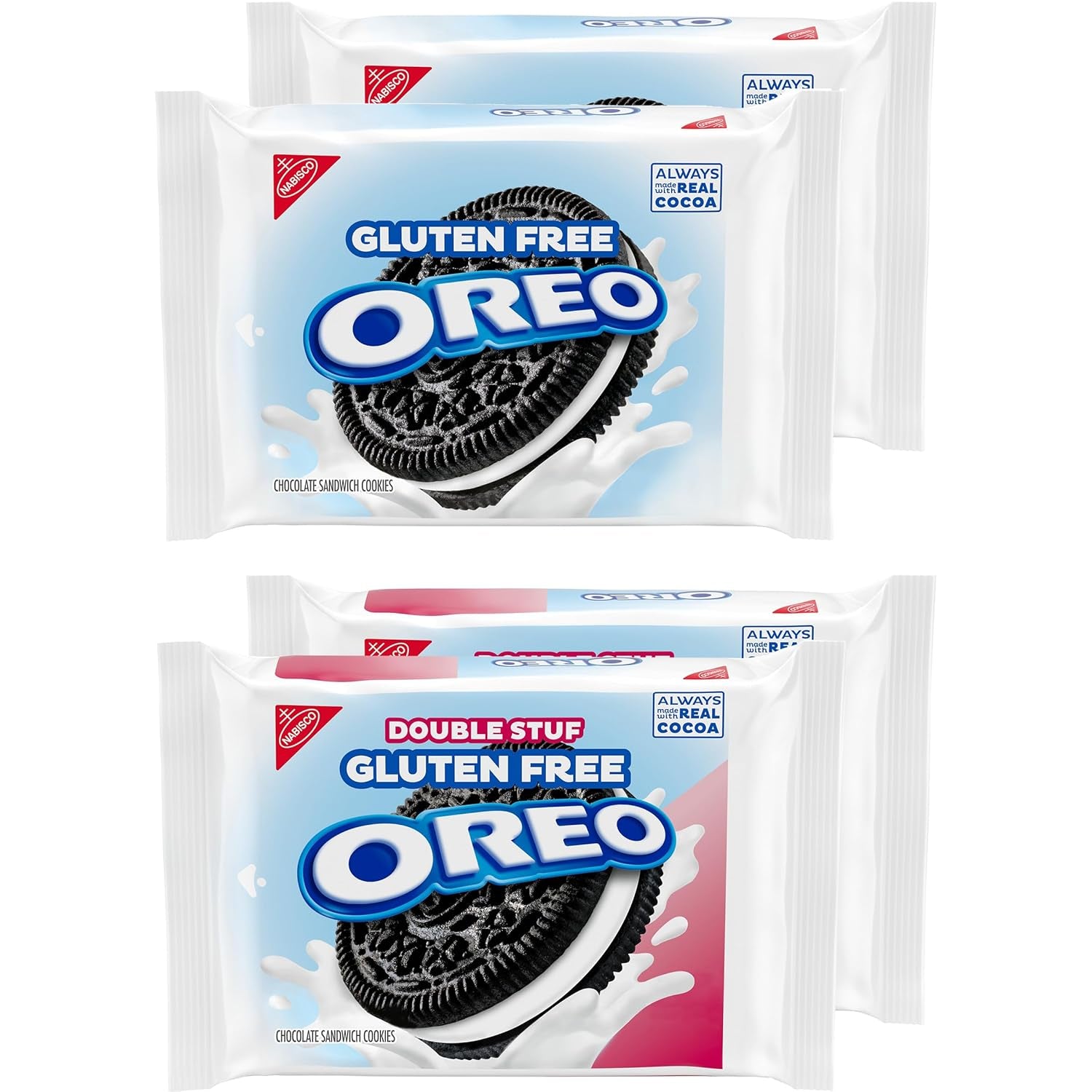 Original &  Double Stuf Gluten Free Cookies Variety Pack, 4 Packs