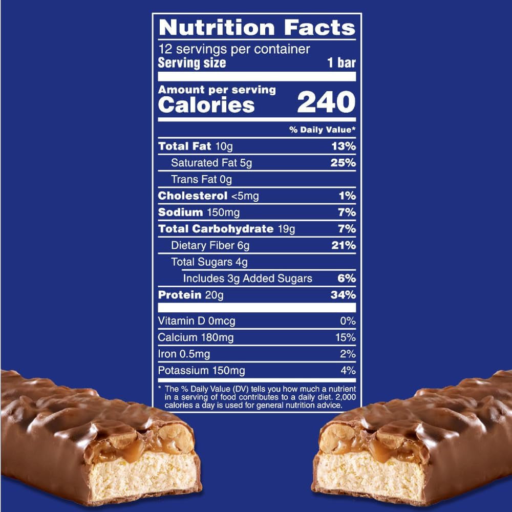 Peanut & Caramel Hi Protein Bar, 24.12 Oz, 12 Ct Box