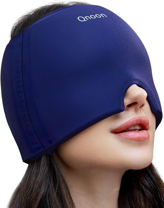Migraine Relief Cap, Migraine Headache Relief Cap Hat Mask Products, Cooling Gel Hat Head Wrap for Migraine, Tension, Stress & Puffy Eyes,Natural Relief Cap for Instant Headache Relief
