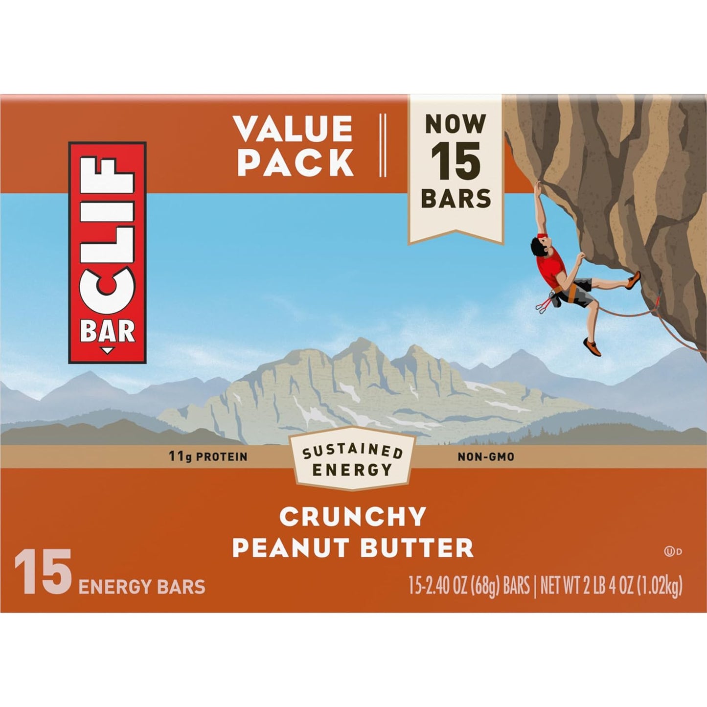 - Crunchy Peanut Butter - Made with Organic Oats - Energy Bars - Non-Gmo - Plant Based Protein Bars (15 Pack)