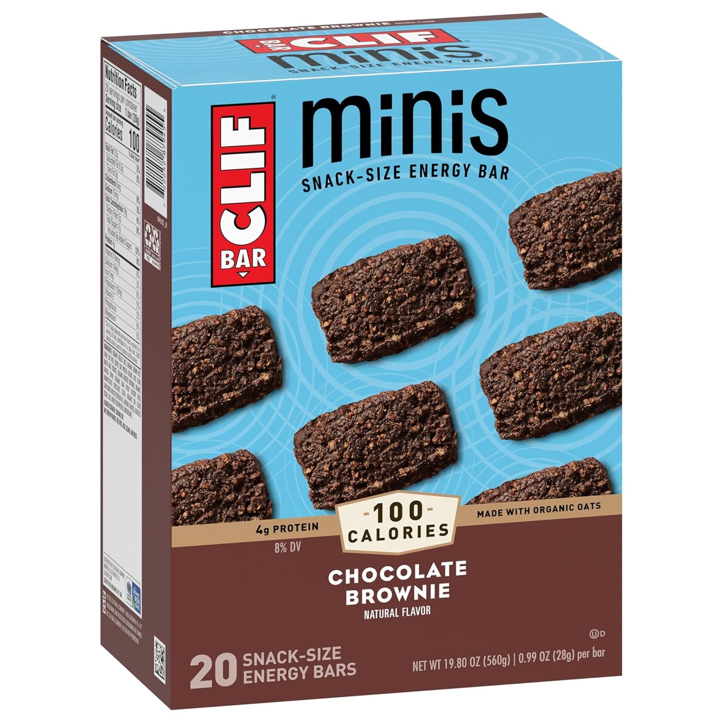 Clifbar s Mini Chocolate Brownie, Box of 20