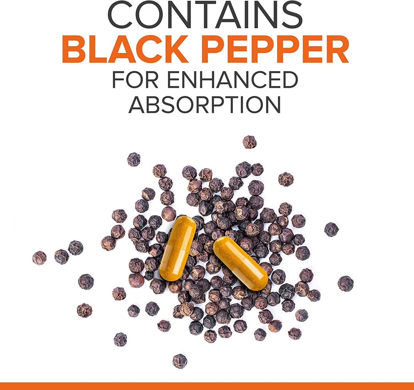 Turmeric Curcumin with Black Pepper & Ginger, 2400Mg Turmeric Extract with 95% Curcuminoids, Extra Strength Supplement, Enhanced Absorption, Joint Support Supplement, 105 Count