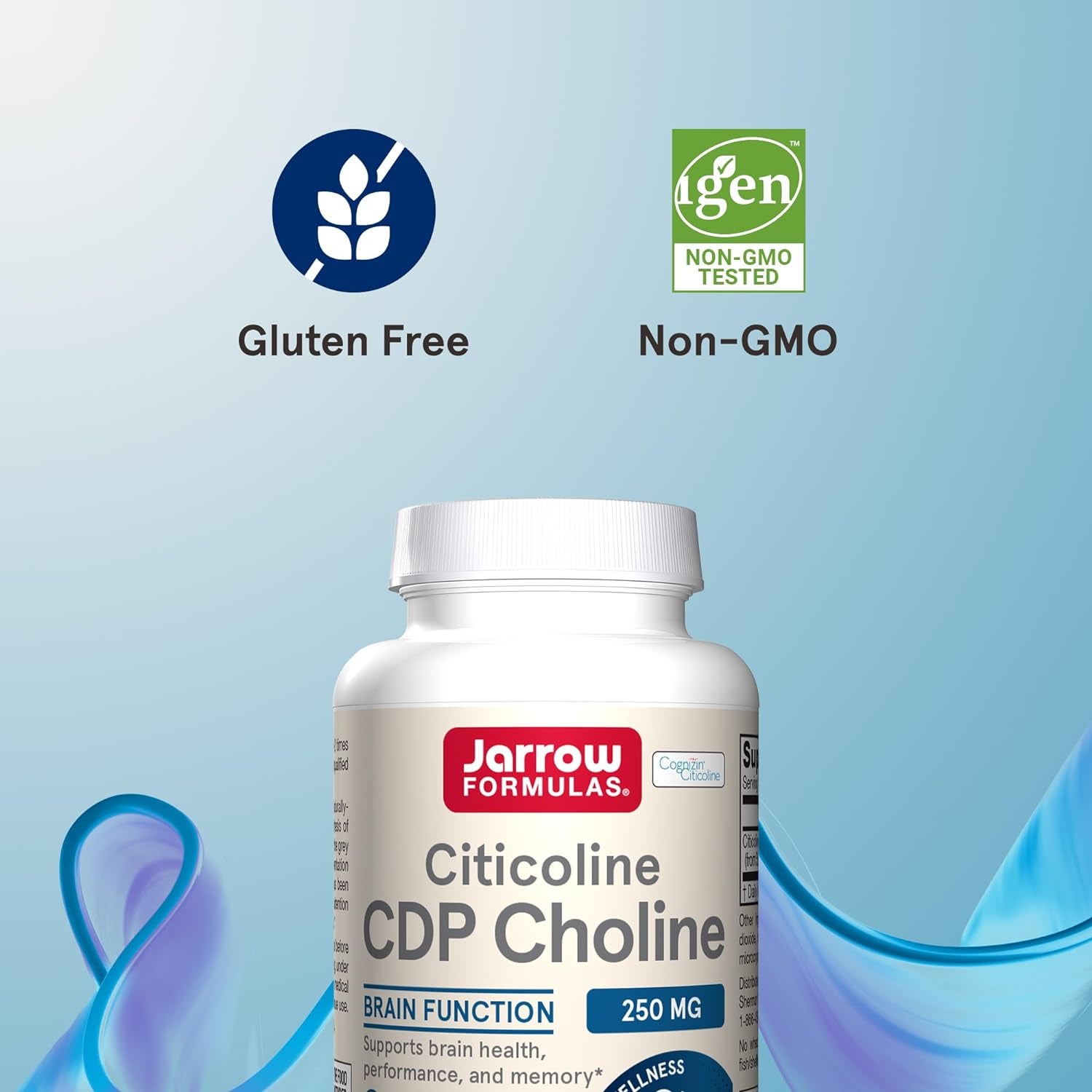 Citicoline CDP Choline 250 MG, CDP Choline Supplement Supports Brain Health, Performance and Memory, 120 Capsules, up to a 120 Day Supply