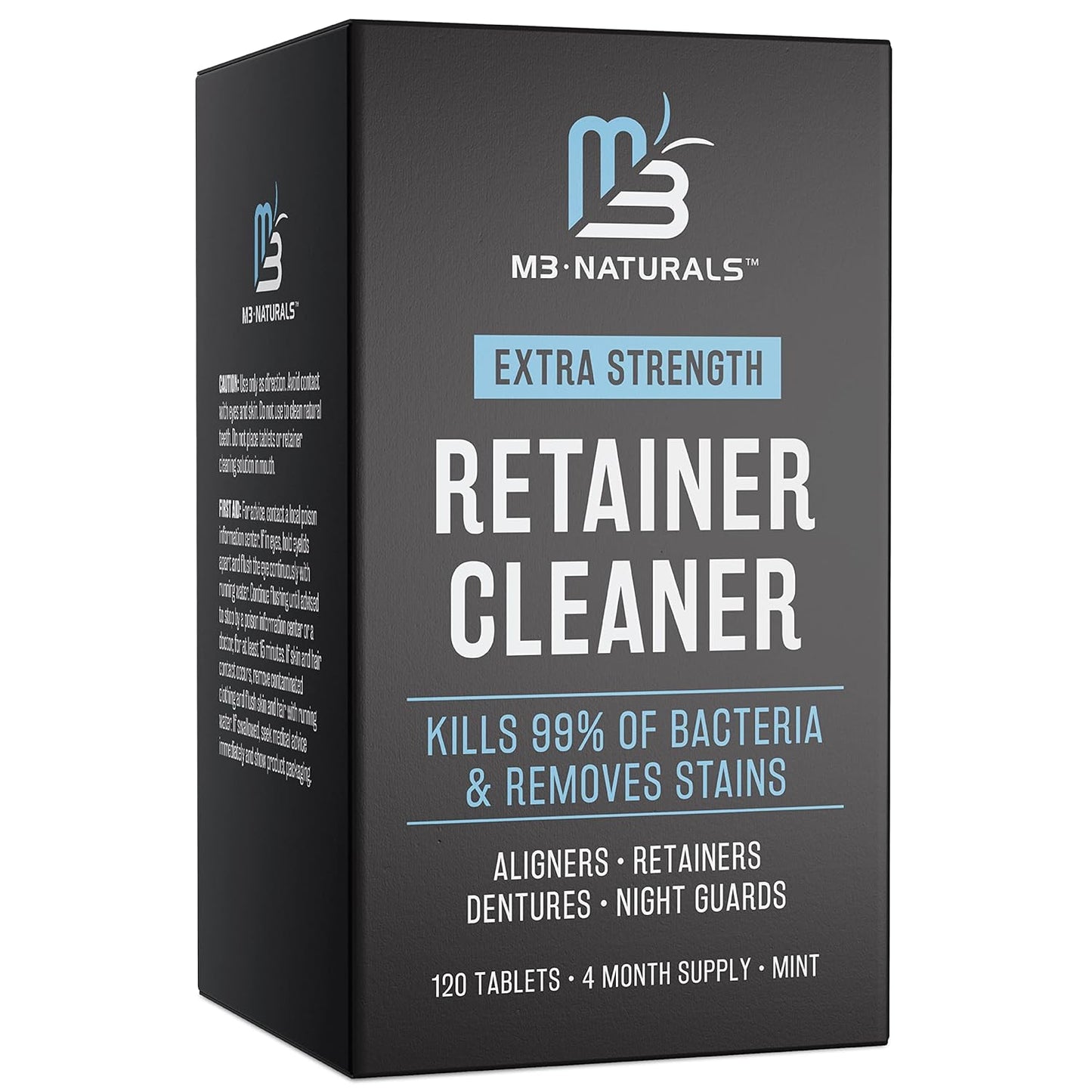 Retainer Cleanser Tablets Invisalign Cleaner FSA HSA Approved Remove Odors Discoloration Stains and Plaque 4 Month Supply Denture Cleansers Retainers Mouth Guards Denture Bath Mint