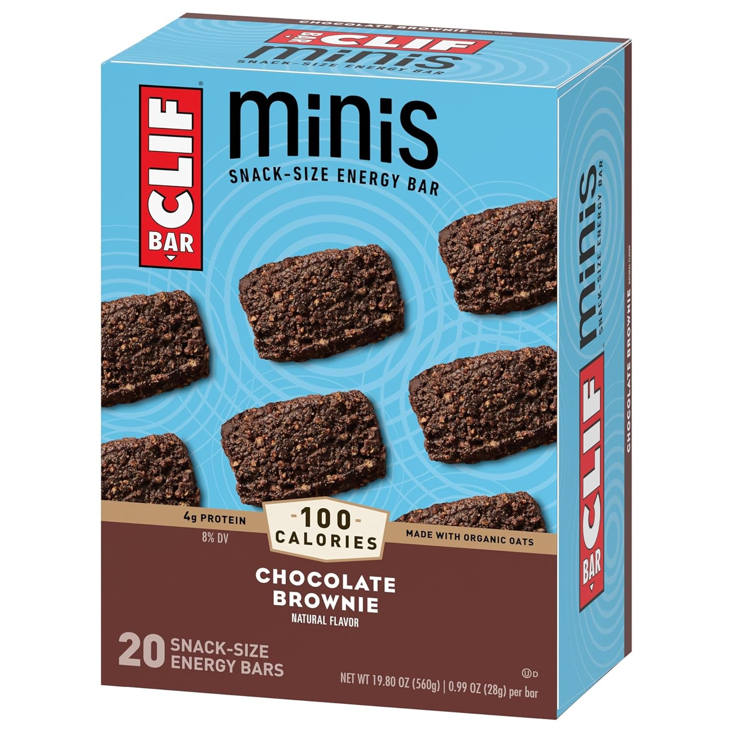 Clifbar s Mini Chocolate Brownie, Box of 20