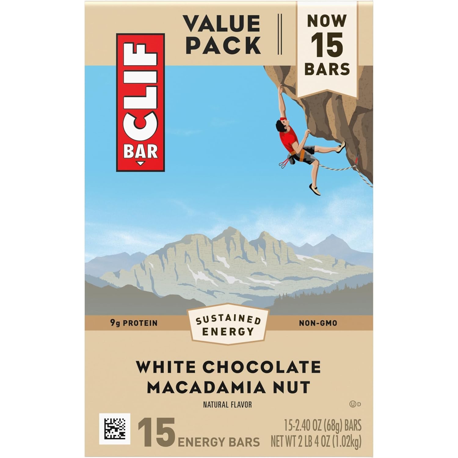 - White Chocolate Macadamia Nut Flavor - Made with Organic Oats - 9G Protein - Non-Gmo - Plant Based - Energy Bars - 2.4 Oz. (15 Pack)