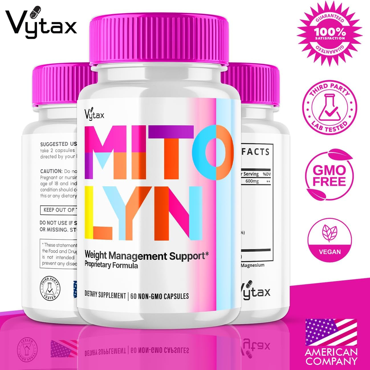 (2 Pack) Mitolyn Capsules, Mitolyn Loss Pills Supplement Advanced Formula, Official Mito Lyn Mitolin Keto Maximum Strength All Natural Dietary Support Daily Vitamin, Pure Blend Reviews (120 Capsules)