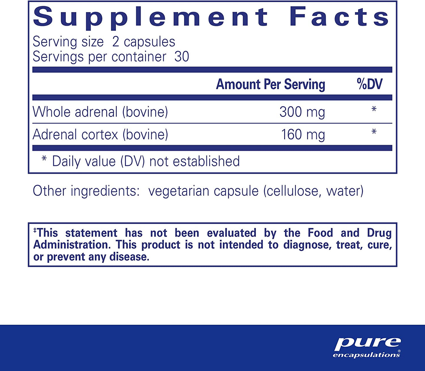 Adrenal | Supplement to Support Healthy Cortisol Levels, Fatigue, Stress Moderation, and Adrenal Gland Function* | 60 Capsules