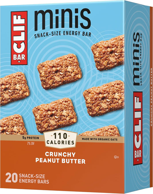 Minis - Crunchy Peanut Butter - Made with Organic Oats - 5G Protein - Non-Gmo - Plant Based - Snack-Size Energy Bars - 0.99 Oz. (20 Pack)