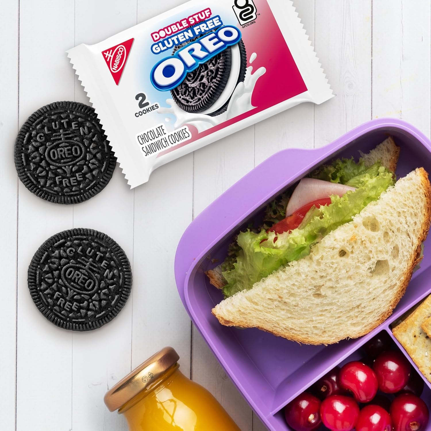 Gluten Free Original & Double Stuf Chocolate Sandwich Cookies Variety Pack, Gluten Free Cookies, 20 Snack Packs (2 Cookies per Pack)