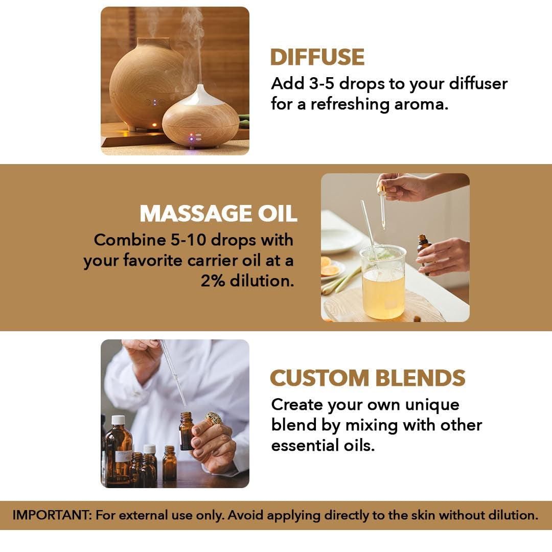 Frankincense Essential Oil | 100% Pure and Natural Frankincense Oil | Premium Grade Essential Oils for Hair Care, Home Diffusers, Skin, Aromatherapy, Massage and Humidifiers | 4 Fl Oz