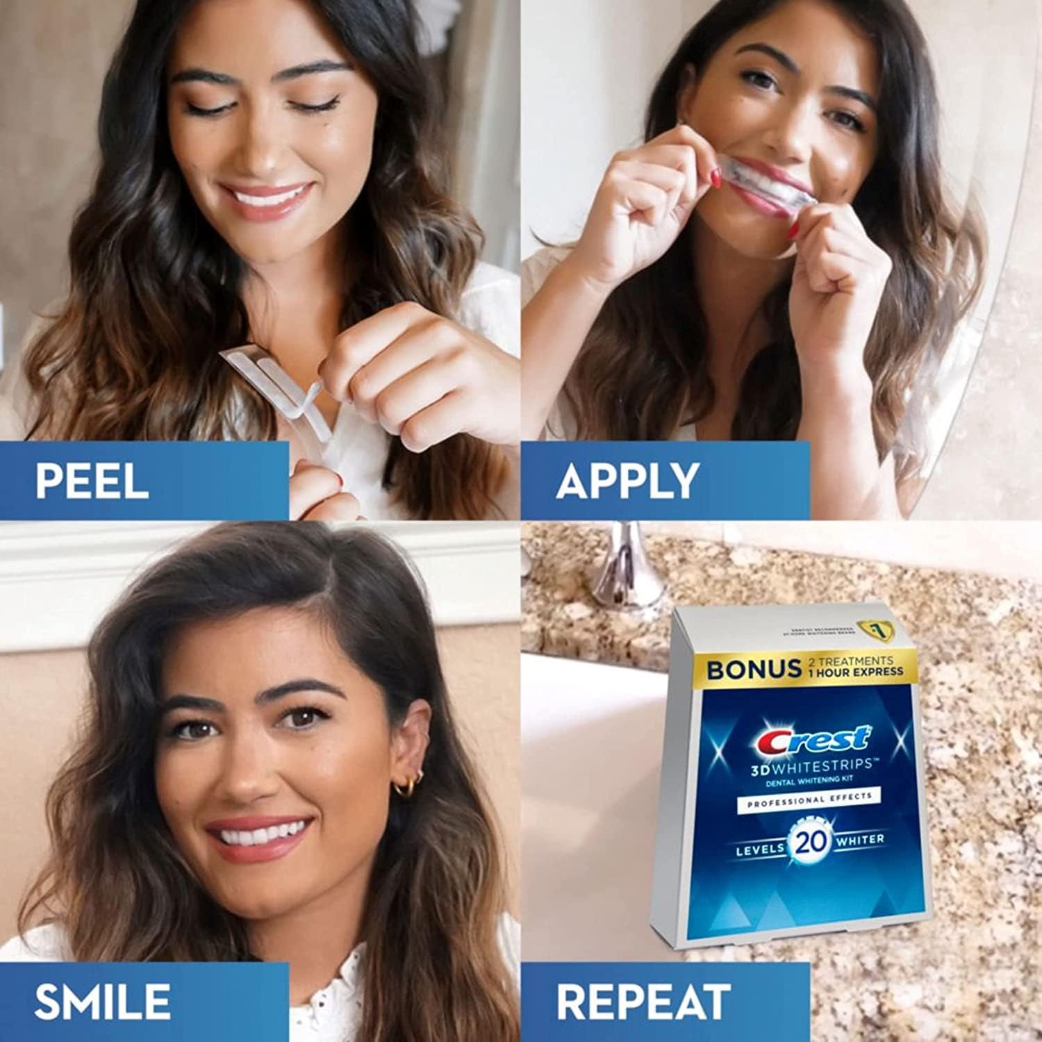 3D Whitestrips Professional Effects, Whitestrip 3D White, Teeth Whitening Strip Kit, 44 Strips (22 Count Pack),  Teeth Whitening Strips, Teeth Whitening Kit