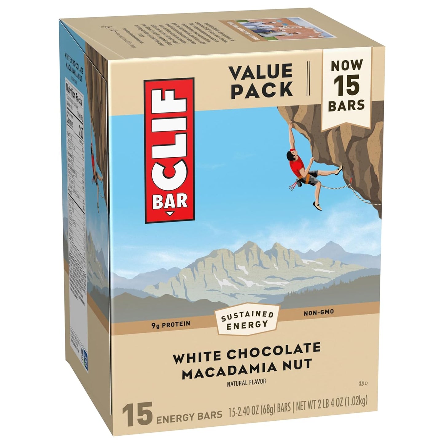 - White Chocolate Macadamia Nut Flavor - Made with Organic Oats - 9G Protein - Non-Gmo - Plant Based - Energy Bars - 2.4 Oz. (15 Pack)