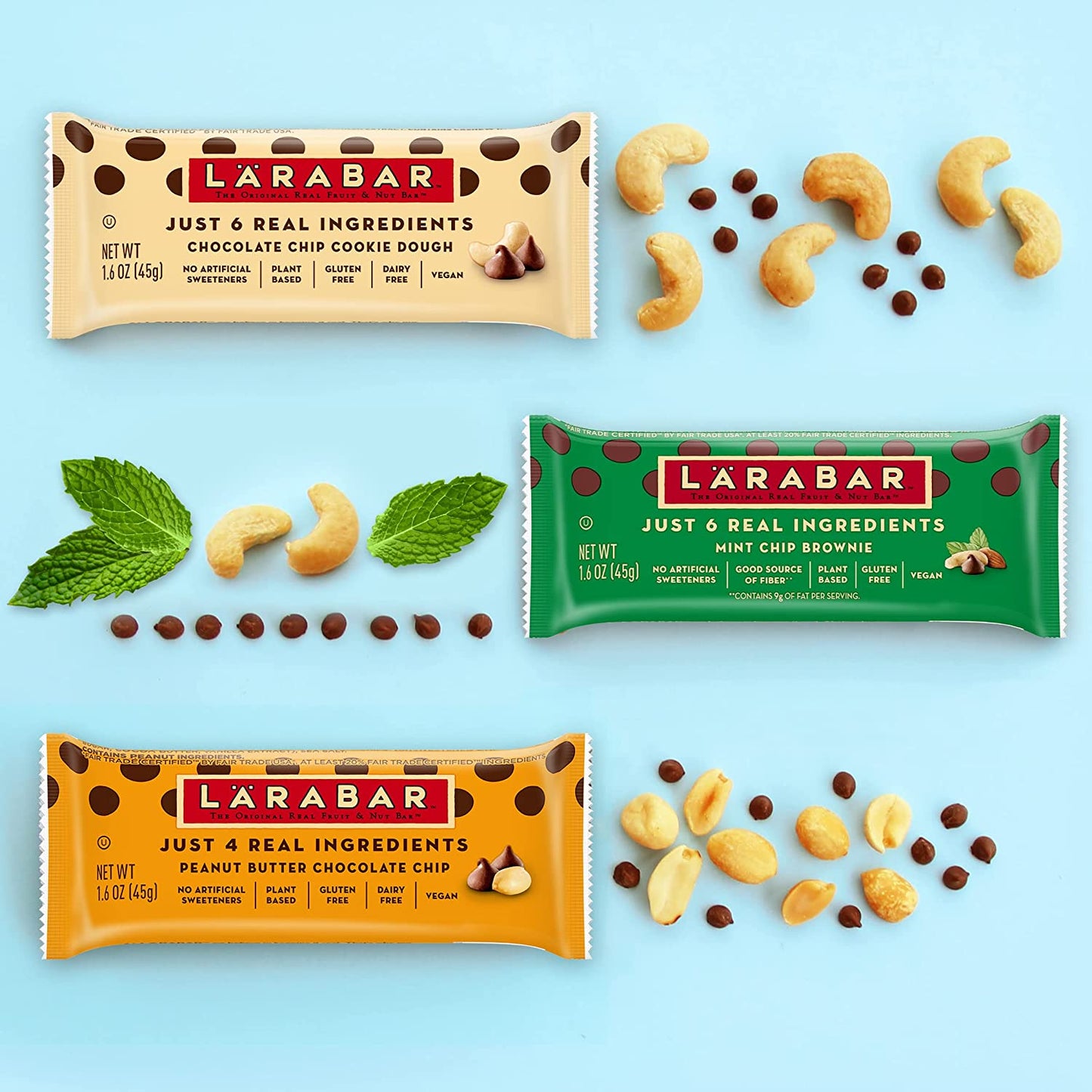 Larabar Cashew Cookie, Gluten Free Vegan Fruit & Nut Bar, 1.7 Oz Bars 16 Ct