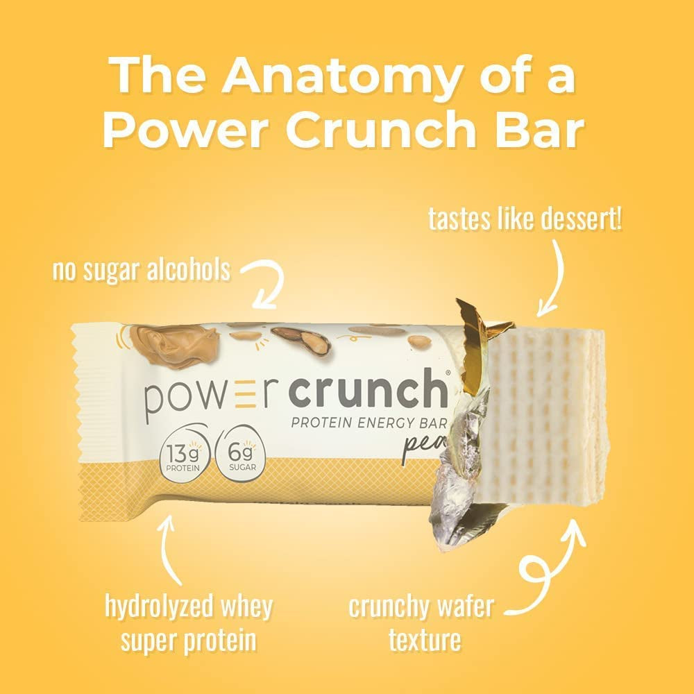 Protein Wafer Bars, High Protein Snacks with Delicious Taste, Peanut Butter Crème, 1.4 Ounce (12 Count)