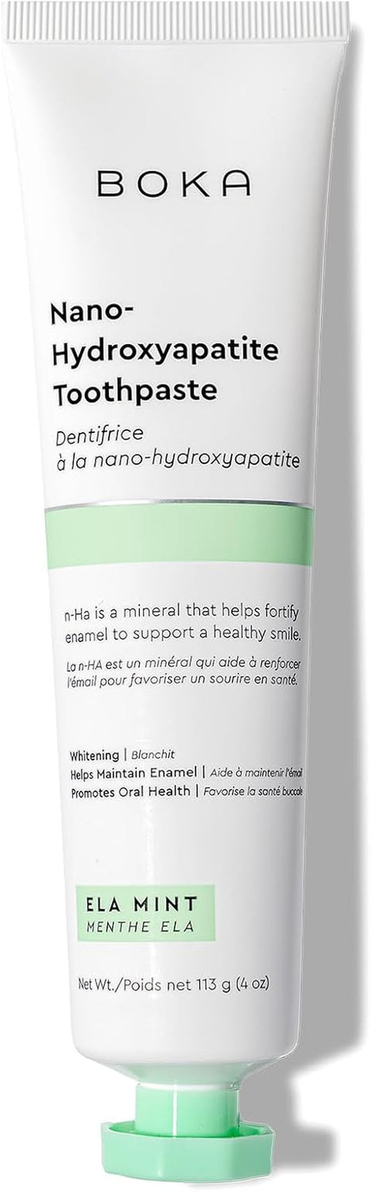 Fluoride Free Toothpaste Nano Hydroxyapatite, Stocking Stuffers Remineralizing, Whitening - Dentist Recommended for Adult, Kids Oral Care Ela Mint Flavor, 4 Fl Oz 1Pk US Manufactured