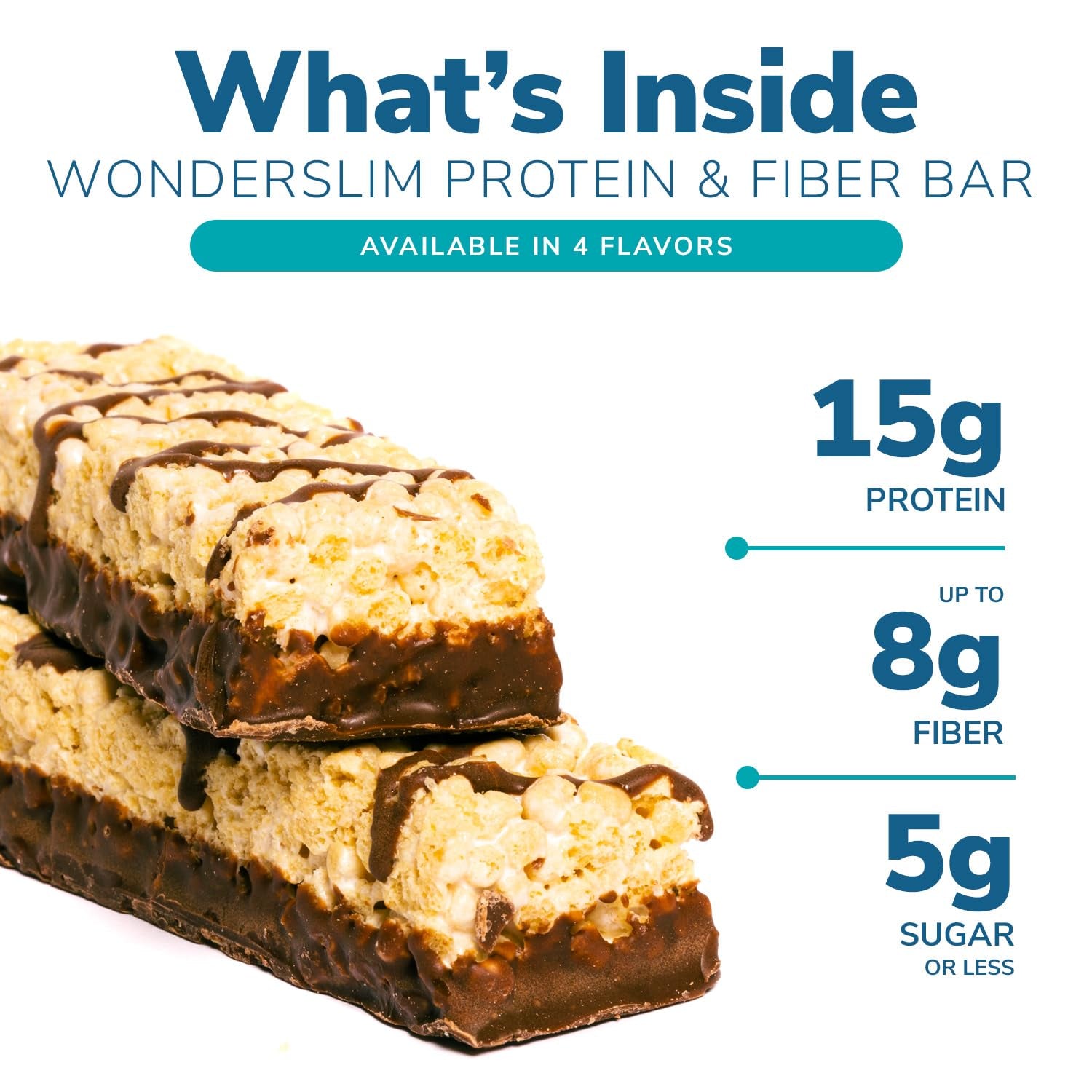 Protein & Fiber Bar, Salted Toffee Pretzel, 15G Protein, 7G Fiber, Gluten Free (7Ct)